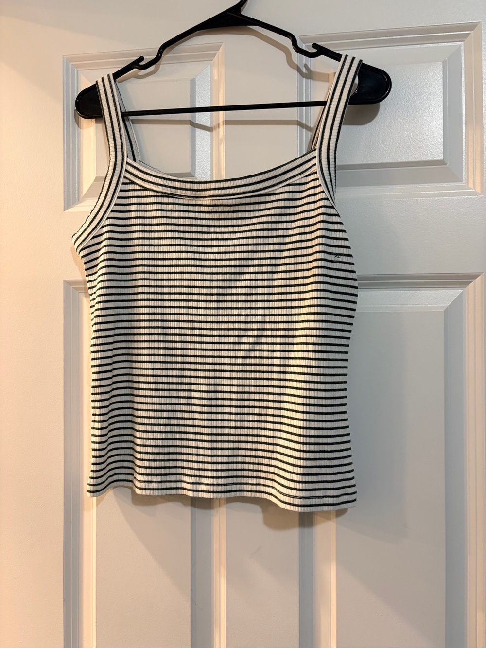 NWT American Eagle XL white and olive green striped tank top
